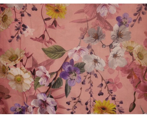 Printed Cotton Lawn Fabric - Flower bloom